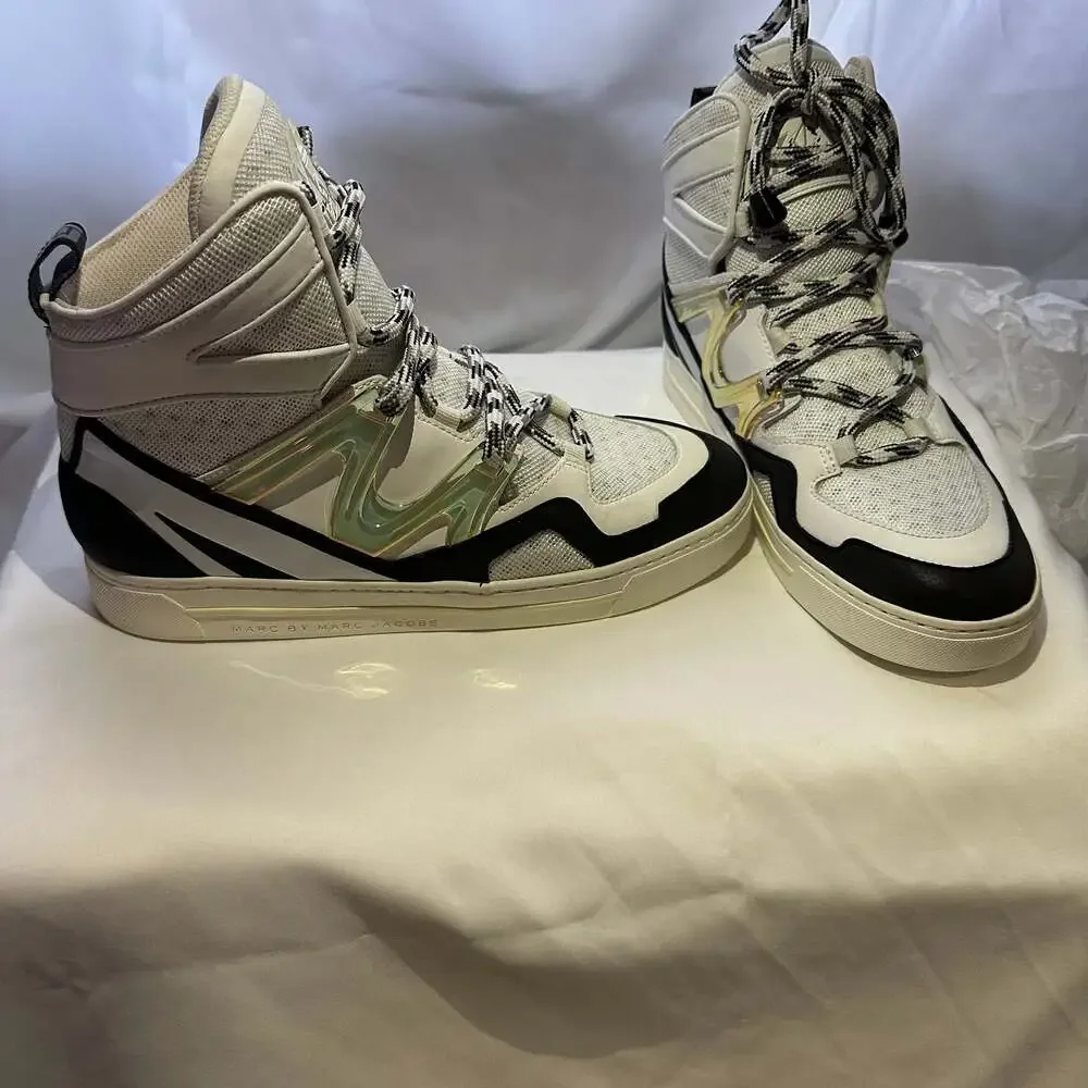 Marc by Marc Jacobs Ninja High Top Tech Sneakers Off White